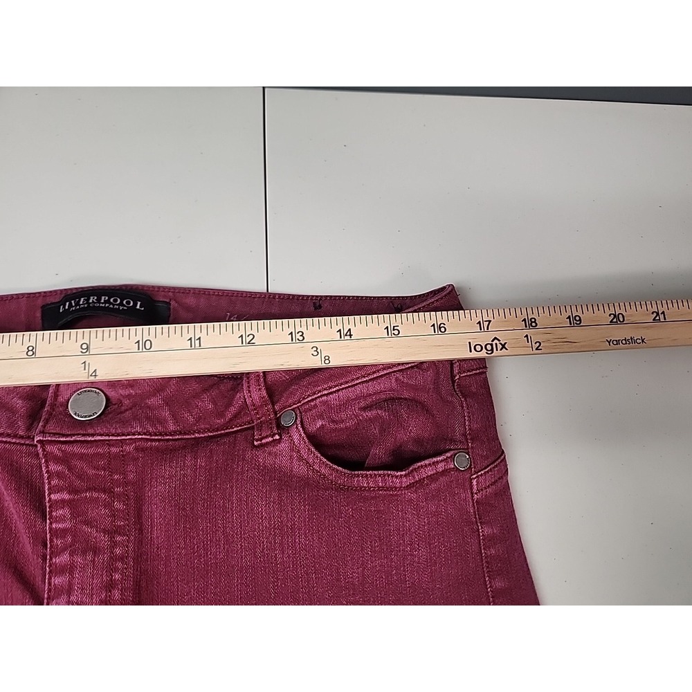 Liverpool Skinny Womens 14/32 Jeans High Rise Burnt Red Style XM2129LQY Stretch - Picture 3 of 9